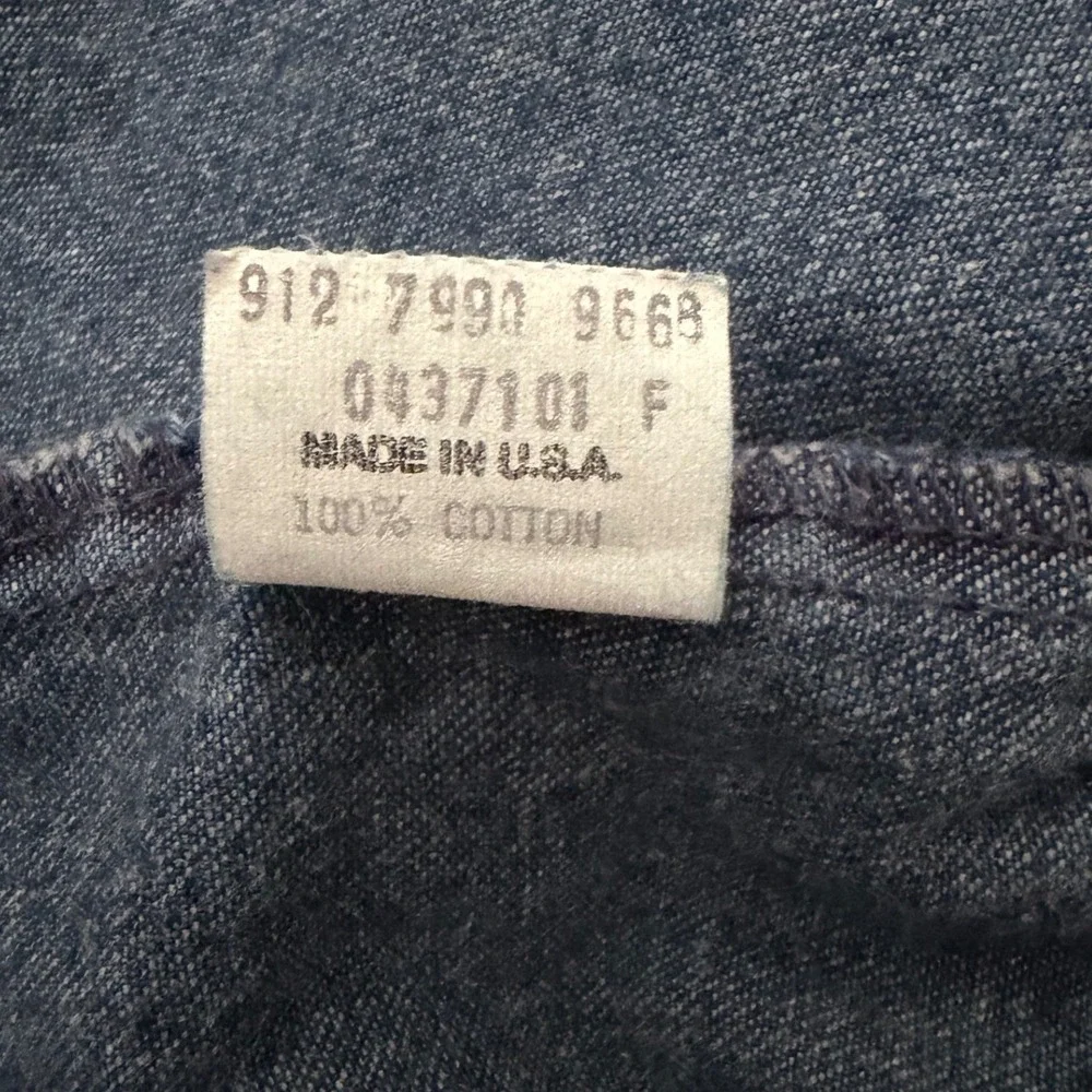 OshKosh B'gosh Bib Denim Vestbak Jumper Dress Kids 4 Blue Vintage USA 90s Retro